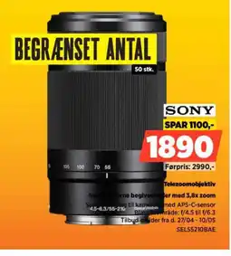 Power SONY Telezoomobjektiv SEL55210BAE tilbud