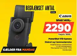 Power Canon PowerShot V10-kamera PSV10BLOGBK tilbud