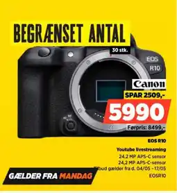 Power Canon EOS R10 EOSR10 tilbud