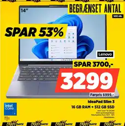 Power Lenovo IdeaPad Slim 3 83K000BHMX tilbud