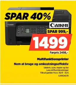 Power Canon Multifunktionsprinter CANG4570 tilbud