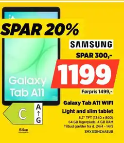 Power SAMSUNG Galaxy Tab A11 WIFI SMX130NZAAEUB tilbud