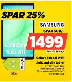 Power SAMSUNG Galaxy Tab A11 WIFI SMX130NZAEEUB tilbud