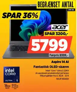 Power ACER Aspire 14 Al NXJFVED001 tilbud