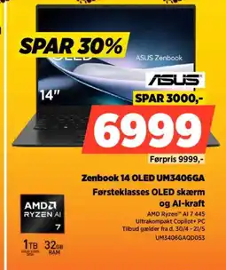 Power ASUS Zenbook 14 OLED UM3406GA UM3406GAQD053 tilbud