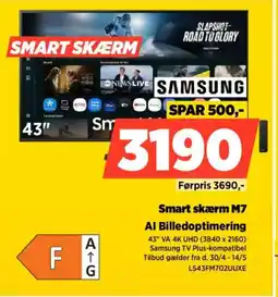 Power SAMSUNG Smart skærm M7 LS43FM702UUXE tilbud