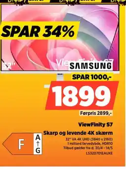 Power SAMSUNG ViewFinity S7 LS32D701EAUXE tilbud