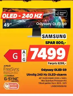 Power SAMSUNG Odyssey OLED G9 LS49CG950SUXE tilbud