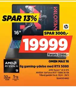 Power HP Omen Max 16 16AK0014NO tilbud