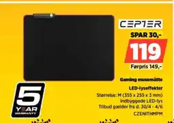 Power CEPTER Gaming musemåtte CZENITHMPM tilbud