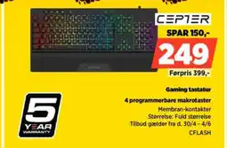 Power CEPTER Gaming tastatur CFLASH tilbud