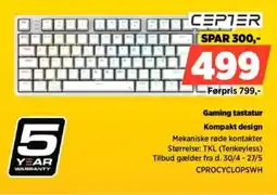 Power Gaming tastatur CPROCYCLOPSWH tilbud