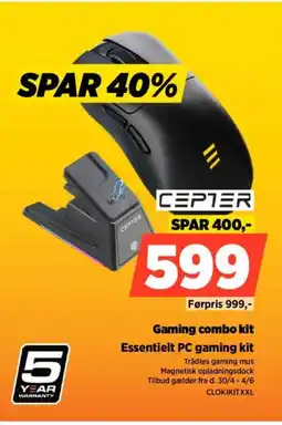 Power CEPTER Gaming combo kit CLOKIKITXXL tilbud
