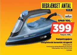 Power BRAUN Dampstrygejern F13194BK tilbud
