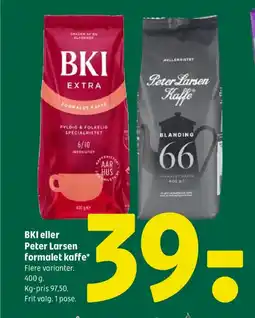 Coop 365 BKI Peter Larsen formalet kaffe tilbud