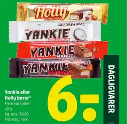 Coop 365 Yankie eller Holly barer tilbud