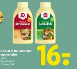 Coop 365 K-Salat remoulade eller mayonnaise tilbud