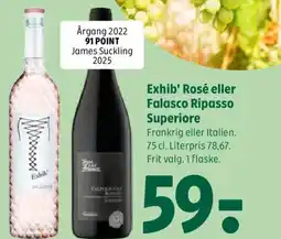 Coop 365 Exhib' Rosé eller Falasco Ripasso Superiore tilbud
