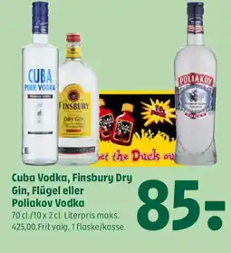 Coop 365 Cuba Vodka, Finsbury Dry Gin, Flügel eller Poliakov Vodka tilbud