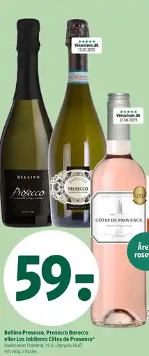 Coop 365 Bellino Prosecco, Prosecco Barocco eller Les Jablieres Côtes de Provence tilbud