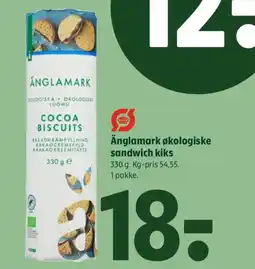 Coop 365 Änglamark økologiske sandwich kiks tilbud