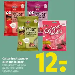 Coop 365 Castus frugtstænger eller grinebidder tilbud
