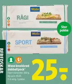 Coop 365 Wasa knækbrød dobbeltpack tilbud
