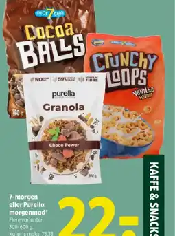Coop 365 7-morgen eller Purella morgenmad tilbud
