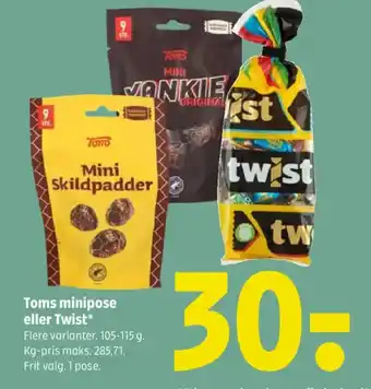 Coop 365 Toms minipose eller Twist tilbud