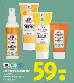 Coop 365 365 Minirisk solcreme* tilbud