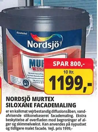 Farveland Nordsjö murtex siloxane facademaling tilbud