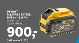 Davidsen DEWALT FLEXVOLT BATTERI 18/54 V - 9,0 AH tilbud