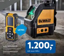 Davidsen DEWALT Krydslinjelaser , DEWALT Afstandsmåler 60 m tilbud