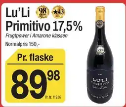 ABC Lavpris Lu'Li Primitivo 17,5% tilbud