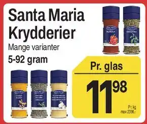 ABC Lavpris Santa Maria Krydderier tilbud