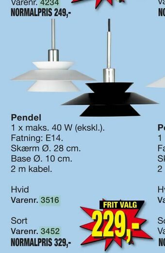 Harald Nyborg Pendel tilbud