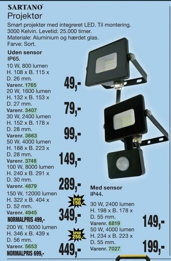 Harald Nyborg Projektør tilbud