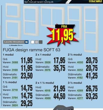Harald Nyborg FUGA design ramme SOFT 63 tilbud
