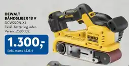 Davidsen DEWALT båndsliber 18 v tilbud