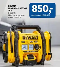 Davidsen DEWALT Mini-kompressor 18 v tilbud