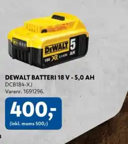 Davidsen DEWALT Batteri 18 v - 5,0 ah tilbud