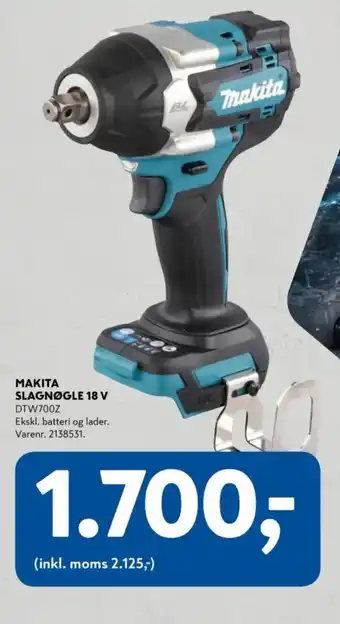 Davidsen Makita Slagnøgle 18 v tilbud