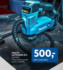 Davidsen Makita Luftpumpe 18 v tilbud