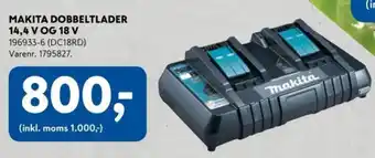 Davidsen Makita Dobbeltlader 14.4 v og 18 v tilbud