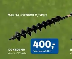 Davidsen Makita Jordbor m/ split tilbud