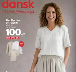 Dansk Outlet Cha Cha top, eller skjorte tilbud