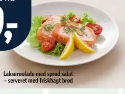 Føtex Lakseroulade med sprød salat -serveret med friskbagt brød tilbud