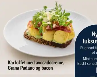 Føtex Kartoffel med avocadocreme, Grana Padano og bacon tilbud