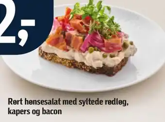 Føtex Rørt hønsesalat med syltede rødløg, kapers og bacon tilbud