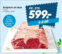 Bilka Striploin af okse tilbud